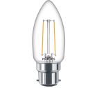 Philips Classic LEDcandle B22 B35 2W 827 Helder | Extra Warm Wit - Vervangt 25W