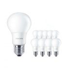 Multipack 10x Philips CorePro LEDbulb E27 A60 8W 827 Matt | Replaces 60W