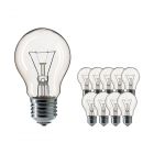 Mehrfachpackung 10x Standard Glühlampe Klar E27 75W 230V