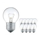 Flerpack 10x Standard Glödampa Klar P45 E27 25W 230V