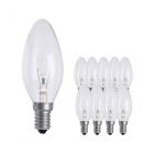 Multipack 10x Standaard Gloeilamp Kaars Helder B35 E14 25W 230V