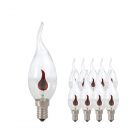 Multipack 10x Standard Incandescent Candle Bent Tip E14 3W 230V