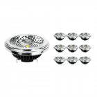 Lot 10x Noxion Lucent Spot LED AR111 G53 Pro 12V 12W 927 40D| Blanc Très Chaud - Meilleur rendu des couleurs - Dimmable - Substitut 50W