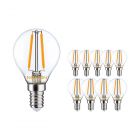 Multipack 10x Noxion Lucent Gloeilamp LED Lustre 4.5W 827 P45 E14 Helder | Dimbaar - Vervanger voor 40W