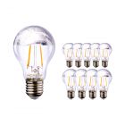 Mehrfachpackung 10x Noxion Lucent Fadenlampe LED Bulb Silber Spiegel A60 E27 220-240V 7W 680LM CRI80 2700K ND (60W eqv.)