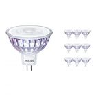 Multipack 10x Philips LEDspot VLE GU5.3 MR16 7W 827 36D (MASTER) | Dimmable - Replacer for 50W