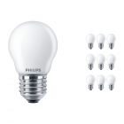Voordeelpak 10x Philips Classic LEDlustre E27 P45 2.2W 827 Mat | Vervanger voor 25W