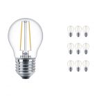 Voordeelpak 10x Philips Classic LEDlustre E27 P45 2.7W 827 Helder | Dimbaar - Vervanger voor 25W
