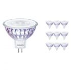 Multipack 10x Philips LEDspot VLE GU5.3 MR16 7W 830 36D (MASTER) | Dimmable - Replacer for 50W