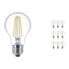 Voordeelpak 10x Philips Classic LEDbulb E27 A60 7W 827 Helder | Vervanger voor 60W