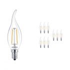 Multipack 10x Philips Classic LEDcandle E14 BA35 2.5W 827 Clara | Reemplazo 25W