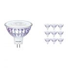Multipack 10x Philips CorePro LEDspot LV GU5.3 MR16 7W 827 36D | Replacer for 50W