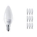 Voordeelpak 10x Philips CorePro LEDcandle E14 B38 7W 827 Mat | Vervanger voor 60W