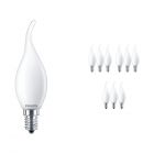 Multipack 10x Philips Classic LEDcandle E14 BA35 2.2W 827 Matt | Replacer for 25W