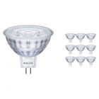 Monipakkaus 10x Philips CorePro LEDspot LV GU5.3 MR16 5W 840 36D | Kylmä Valkoinen - Korvaa 35W