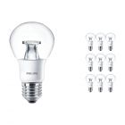 Multipack 10x Philips LEDbulb E27 A60 6W 827 Clear (MASTER) | DimTone Dimmable - Replaces 40W