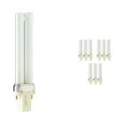 Lot 10x Philips PL-S 7W 830 2P (MASTER) | 2 broches