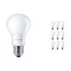 Multipack 10x Philips CorePro LEDbulb E27 A60 7.5W 840 A60 Matt | Replacer for 60W