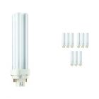 Mehrfachpackung 10x Philips PL-C 18W 840 4P (MASTER) | Kaltweiß - 4-Pins