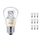 Multipack 10x Philips LEDluster E27 P48 6W 827 Clear (MASTER) | DimTone Dimmable - Replaces 40W