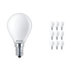 Voordeelpak 10x Philips Klassiek LEDlustre E14 P45 2.2W 827 Mat | Vervangt 25W