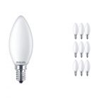 Multipack 10x Philips Classic LEDcandle E14 B35 4.3W 827 Frosted | Replaces 40W