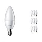 Flerpack 10x Philips CorePro LEDcandle E14 B35 4W 827 Matt | Ersättare 25W