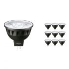 Multipack 10x Philips LEDspot ExpertColor GU5.3 MR16 6.5W 927 10D (MASTER) | Extra Warm White - Best Colour Rendering - Dimmable - Replaces 35W