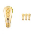 Mehrfachpackung 4x Osram Vintage 1906 LED E27 Edison 5W 820 Gold | Extra Warmweiß - Ersatz für 25W