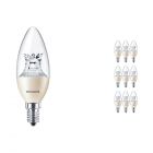 Lot 10x Philips LEDcandle E14 B40 8W 827 Claire (MASTER) | DimTone Dimmable - Équivalent 60W