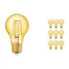 Mehrfachpackung 10x Osram Vintage 1906 LED klassisch E27 A 4W 824 Fadenlampe Gold | Extra Warmweiß - Ersatz für 35W