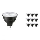 Voordeelpak 10x Philips LEDspot LV GU5.3 MR16 8W 830 36D (MASTER) | Warm Wit - Dimbaar - Vervangt 50W