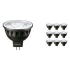 Voordeelpak 10x Philips LEDspot ExpertColor GU5.3 MR16 6.5W 930 10D (MASTER) | Warm Wit - Beste Kleurweergave - Dimbaar - Vervangt 35W