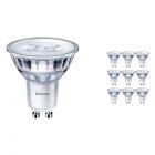Mehrfachpackung 10x Philips CorePro LEDspot MV GU10 4W 840 36D | Kaltweiß - Dimmbar - Ersatz für 35W