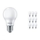 Mehrfachpackung 10x Philips CorePro LEDbulb E27 A60 8.5W 927 Matt | Höchste Farbwiedergabe - Extra Warmweiß - Dimmbar - Ersatz für 60W