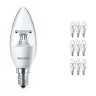 Multipack 10x Philips CorePro LEDcandle E14 B35 5.5W 827 Clear | Replaces 40W
