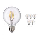 Multipack 6x Sylvania ToLEDo Retro Globe E27 G80 4W Clear | Replaces 40W