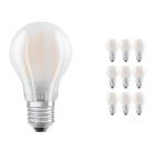 Monipakkaus 10x Osram Parathom Retrofit Klassinen E27 A 7W 827 Matt | Korvaa 60W