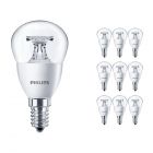 Lot 10x Philips CorePro LEDluster E14 P45 5.5W 827 Claire | Équivalent 40W