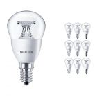 Multipack 10x Philips CorePro LEDluster E14 P45 4W 827 Clear | Replaces 25W