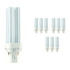Monipakkaus 10x Philips PL-C 10W 827 2P (MASTER) | Erittäin Lämmin Valkoinen - 2-nastaa