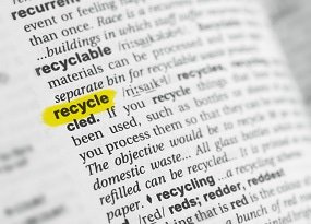 Recycling im Wörterbuch